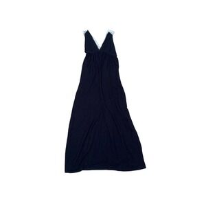 Necessary Objects Y2K Black Maxi Dress‎ Crochet Lace V-Neck Small
